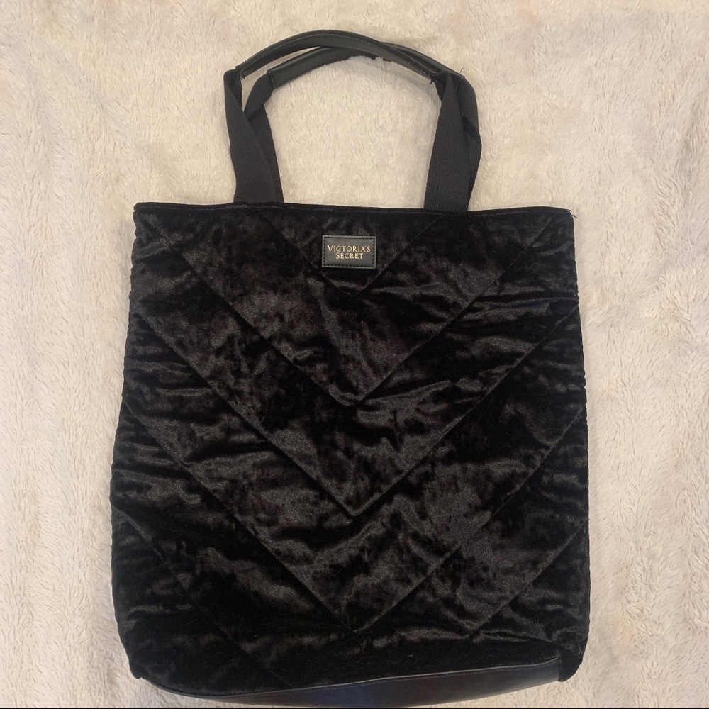 Large velvet textured VS tote